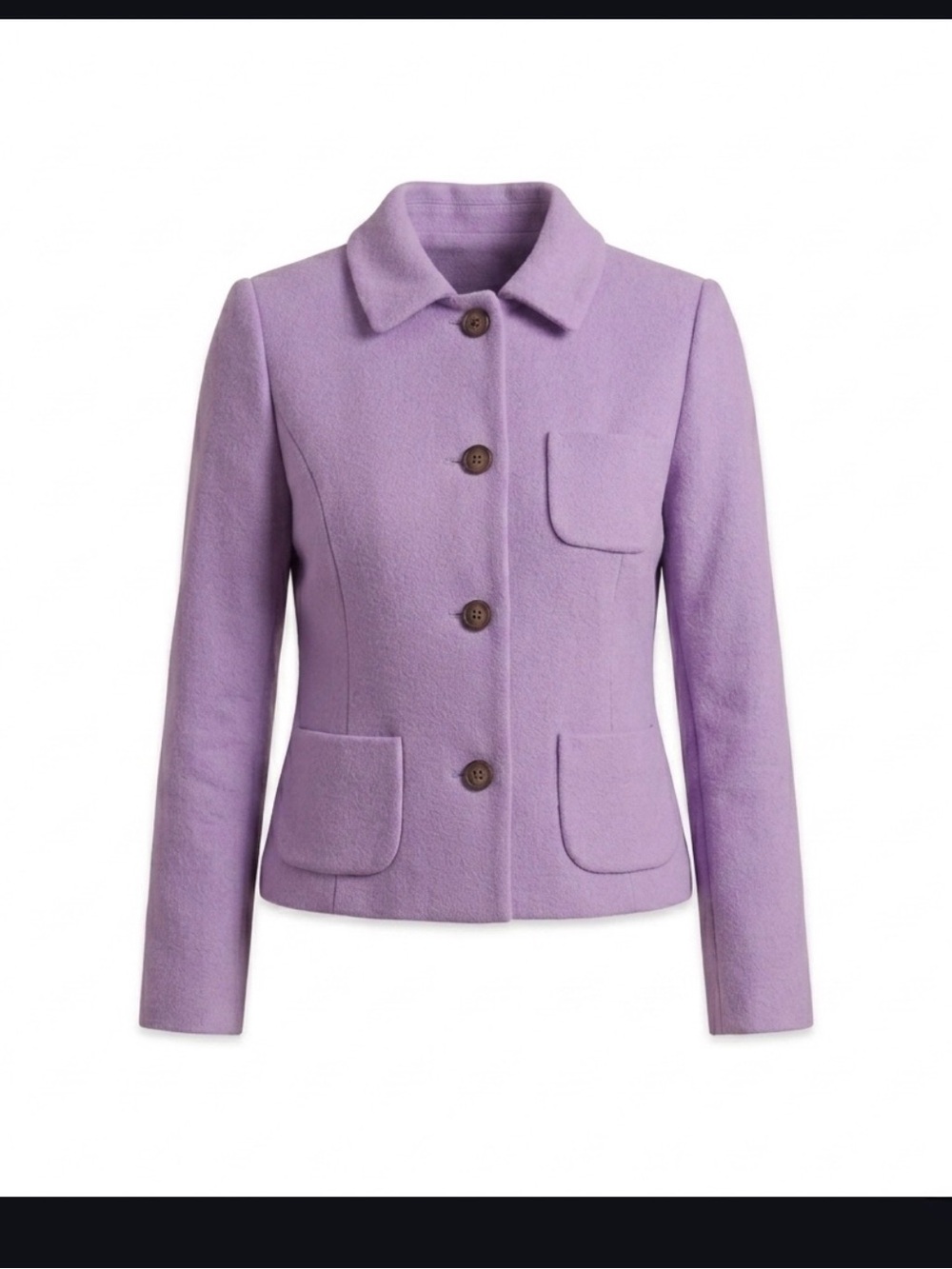 Lilac Women's Wool-Blend Button Jacket